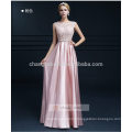 A-Line Appliques Pattern Long Chiffon Bridesmaid Dress Legant Evening Dress